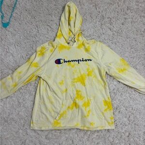 Custom made Champion Yellow Tie Dye Sweatshirt